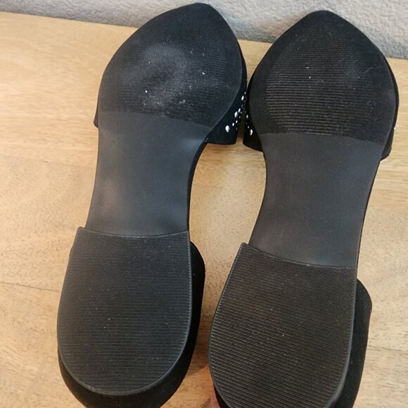 Isaac Mizrahi D’Orsay Black Suede/Studded Pointed Toed Flats Womens Sz 7.5 - Picture 13 of 13